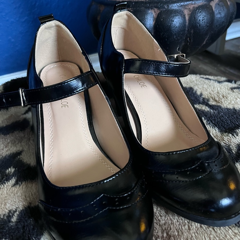 2 in Black Mary Janes